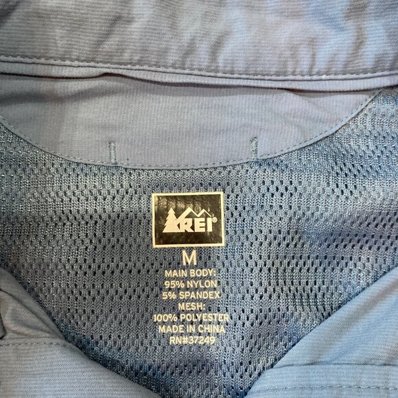 REI Co-op Hiking Shirt Blue Women's M Button Front - Picture 2 of 6